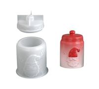 Stampo in silicone ispirato a Babbo Natale per gioielli in resina colata contenitore per piante grasse vasi Decors Santa resina gioielli stampo