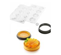 STAMPO IN SILICONE KIT TARTE RING HONORE 80 MM 8 CAVITA