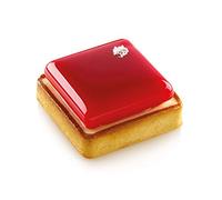 Kit 6 Tortine Tarte Ring Square 8x8 cm Silicone Silikomart|Anello Torta Quadrato