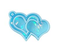 Stampo in silicone leggero e portachiavi con foro portachiavi ciondolo stampo fatto a mano per San Valentino regalo di compleanno gioielli ciondoli stampi per gioielli