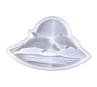 Stampo in silicone lucido a forma di delfino a forma di sole e delfino, montaggio a parete, semi-stereoscopico, ornamento per ciondolo in resina epossidica, da appendere alla parete