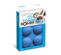 Stampo in silicone Mobi per bombe di cioccolata calda a forma di fiocco di neve per realizzare 3 ""bombe""