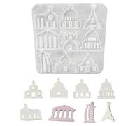 Stampo in silicone morbido a forma di castelli per gioielli pendenti stampi eleganti orecchini artigianali accessori personalizzati facili da smontare