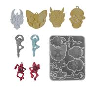 Stampo in silicone multifunzionale e robusto a forma di teschio per una facile demolizione, adatto per appassionati di resina cera e argilla Crafting forma in silicone a forma di teschio