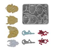 Stampo in silicone multifunzionale e robusto a forma di teschio per una facile demolizione, adatto per appassionati di resina e cera e argilla. Stampo in silicone a forma di teschio