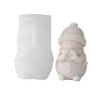 Stampo in silicone natalizio con cappello e sciarpa, per candele fai da te | Il simpatico stampo in silicone crea forme decorative in resina, argilla, sapone o gesso per decorazioni natalizie