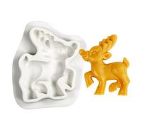 Stampo in silicone natalizio creativo a forma di renna, stampi per biscotti/torte, stampi per fondente, ornamenti per feste
