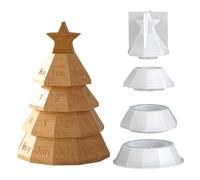 Stampo in silicone natalizio, riutilizzabile, adatto per principianti, design a forma di albero impilabile 3D, funghi flessibili fai da te, forniture creative, per studi di lezione in famiglia