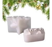 Stampo in silicone natalizio riutilizzabile in silicone a rilascio facile | Stampi per fusione di candele di Natale in resina per principianti Madre Donne Tavolo da pranzo Comodino Studio B