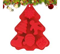 Stampo in silicone natalizio - Set di 3 pezzi a forma di albero di pan di a forma di campana, per fondente, flessibile, facile da rilasciare, materiale alimentare con disegni dettagliati, kit