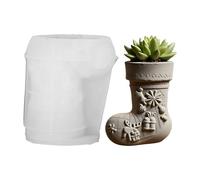 Stampo in silicone natalizio - Stampo in resina 3D a forma di calza della Befana, portacandela stagionale festivo, decorazione per la casa, vaso, vaso, vaso, artigianali per cera, argilla