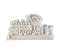 Stampo in silicone pasquale riutilizzabile per artigianato in resina, per realizzare candele, stampi morbidi con disegni di alfabeto, per Pasqua, compleanno, Natale, Capodanno, decorazioni per la casa