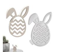 Stampo in silicone pasquale,Stampi pasquali - Stampo in silicone per decorazione coniglietti pasquali | Stampi in silicone a forma di guscio d'uovo, stampo leggero per torte natalizie, decora