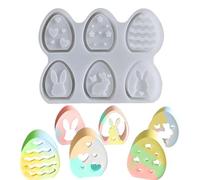 Stampo in silicone per a forma di di Pasqua - Stampo artigianale - 6- in silicone con foro di Pasqua