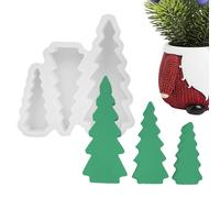 Stampo In Silicone Per Alberi Di Natale, 3 Pezzi Stampi in Silicone per Decorazioni Albero di Natale, Accessori Stagionali Per Creazioni Fai Da Te, Decorazioni Per La Casa Per Appassionati Giovani Don