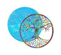 Stampo in silicone per albero della vita in resina olografica, stampo epossidico, montaggio a parete, accessorio da tavolo decorativo per versare stampo in silicone