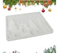 Stampo in silicone per albero di Natale - Cassetta per le vacanze, modello di cemento in resina | Easy Demolding DIY Decoration Supply, strumento creativo artistico con superficie liscia per adulti