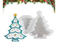Stampo in silicone per albero di Natale, stampo per pasticceria e artigianato natalizio, in silicone a forma di albero per fai da te, stampo antiaderente per albero di Natale, sapone, resina, stampo
