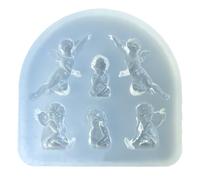 Stampo in silicone per artigianato, bellissimo ornamento in silicone, stampo per decorazione di torte e accessori a forma di angelo