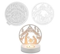 Stampo in silicone per bambini di Natale, stampi in silicone, stampi natalizi, stampi per asilo nido, stampi per presepe, stampi in silicone, mini asilo nido per fai da te, decorazione della casa