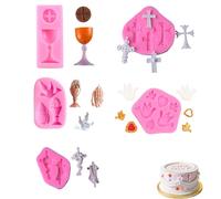 Stampo in Silicone per Biscotti ,Croce Forma Torta Fondente Stampo- Pratico Stampo per Torta,Ideale per Pasticceria, Pane e Fondente - Mostra la tua Creatività con il Nostro Stampo Fondente Rosa