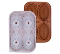 Stampo In Silicone Per Calcio - Modello Di Cucina 3D Con 4 Cavità,Refrigeratore Di Bevande In Silicone,Per Bar Whisky Cocktail Congelatore Torta Cioccolato Fondente Palla Di Ghiaccio