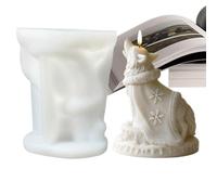 Stampo in silicone per candela a forma di cane, per resina epossidica, gesso animale, stampi in silicone 3D, per pasticceria e decorazione interna, fai da te per candela saponetta, decorazione