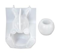 Stampo in silicone per candela, a tema coniglietto primaverile, stampo in silicone per feste pasquali, per bambini, adolescenti, principianti, professionisti, sapone, cioccolato, gelatina, dessert
