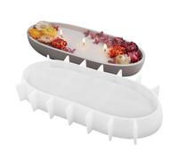 Stampo in silicone per candela, ciotola ovale in silicone, piccoli stampi per candele, gesso, cemento, versare, candele, vassoio, vaso in resina epossidica, stampo in silicone, piccolo stampo per