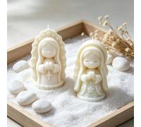 Stampo in silicone per candela con preghiera dell'angelo, stampo fai-da-te per candele/resina epossidica/decorazione in gesso, facile da smontare, benedizione religiosa/decorazione per la casa/stampo
