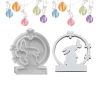 Stampo in silicone per candela, forma a forma di coniglietto pasquale | forma di coniglietto pasquale | decorazioni leggere a forma di coniglietto pasquale, inserto in silicone per decorazione della