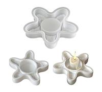 Stampo in silicone per candela, stampo in silicone per conchiglia, stella marina, pesce, stampo in silicone 3D, portacandele in resina epossidica, stampi in gesso per colata, portacandele in silicone