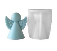 Stampo in silicone per candele a forma di angelo, 7,4 x 6,5 x 8,5 cm, stampo per profumata, cándle 3D per aromaterapia, con rilascio facile, per cioccolato, argilla, sapone