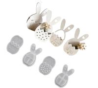 Stampo in silicone per candele a forma di coniglio pasquale, materiali resistenti al calore per regali fatti a mano, sapone, cioccolato, artigianato, creazione di candele profumate, stampo in silicone
