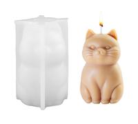 Stampo in silicone per candele a forma di gatto in silicone 3D per cemento