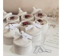 Stampo in silicone per candele a righe fai-da-te, stampo per scatola portaoggetti gioielli a righe rotonda, stampo per realizzare scatole portaoggetti in argilla, resina epossidica, gesso, cemento, va