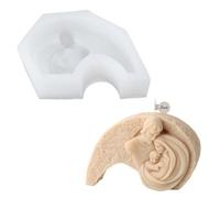 Stampo in silicone per candele della Sacra Famiglia, riutilizzabile e durevole, per artigianato fai da te, arte in resina, decorazione per la casa, arte religiosa, cemento, gesso, statua