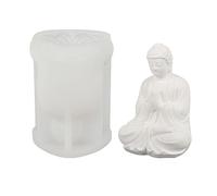 Stampo in silicone per candele fai da te a forma Amitabha Elementi cinesi Stampo in resina per decorazione candele fatte a mano