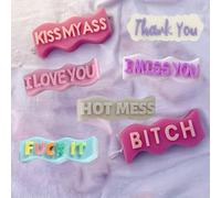 Stampo in silicone per candele profumate con lettere in inglese Ti amo,Grazie,DISORDINE CALDO,Mi manchi,BACIAMI IL CULO,FUCKIT,PO' CHSilicone