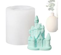 Stampo in silicone per candele, riutilizzabile, flessibile | Stampo per candele a forma di castello delle fiabe, per principianti, professionisti, progetti scolastici e feste di famiglia