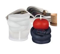 Stampo in silicone per candele, stampo 3D a forma di serpente per fabbricazione di candele, strumento di rimozione facile antiaderente per fare sapone, progetti artistici e mestieri in