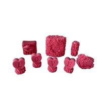 Stampo in silicone per candele, Stampo for candela e sapone in silicone Rose Heart Love multicolore(D)