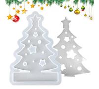 Stampo in silicone per candele | Stampo per supporto a forma di albero di Natale | in resina epossidica con materiale flessibile resistente al calore | Casting morbido e dettagliato ideale per