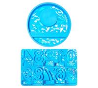 Stampo in silicone per candeliere 3D decorativo con numeri stampi, supporto per gesso, decorazioni per la casa, strumenti per la creazione di gioielli