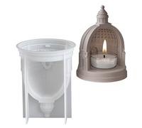 Stampo in silicone per candeliere a forma di castello, in silicone, antiaderente epossidico, realizzato a mano, decorazione da scrivania per bambini, familiari e amici, per il fai da te, cottura e