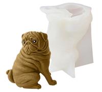 Stampo in silicone per cani da pug - stampo per torta di schiuma per cani di pug | Forma canina 3d Pei per cioccolato, artigianato di , sapone, arte in gesso fatto a mano, decorazione