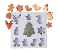 Stampo In Silicone Per Caramelle Natalizie | Forma In Silicone Per Fudge Con 10 Cavità | Stampini Festivi Per Fondant | Per Decorazione Budino Gelatina Fudge Torta Per Pasticceri E Blogger