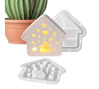 Stampo In Silicone Per Casa | Stampo per Resina a Forma di Gatto per la Casa | Accessorio Creativo per Decorazioni in Giardino Soggiorno Natale Scuola Asilo Halloween