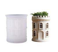 Stampo in silicone per castelli decorativi per contenitori per cemento in resina di calcestruzzo e stampo unico per regali per la casa