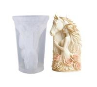 Stampo in silicone per cavallo Stampo per candela in silicone resistente alla temperatura facile da demolire per produrre sapone per candele Decorazione domestica per uso alimentare